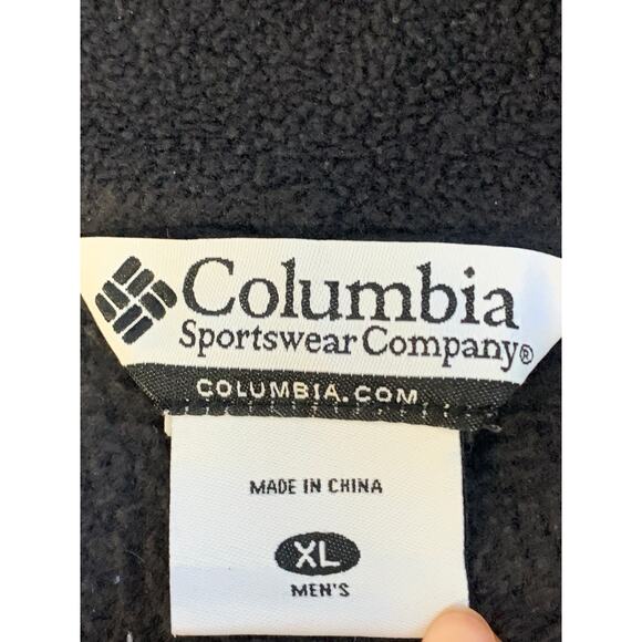 Columbia Men's Full Zip Cathedral Peak Vest Fleece Sleeveless Black Size XL - Picture 6 of 8